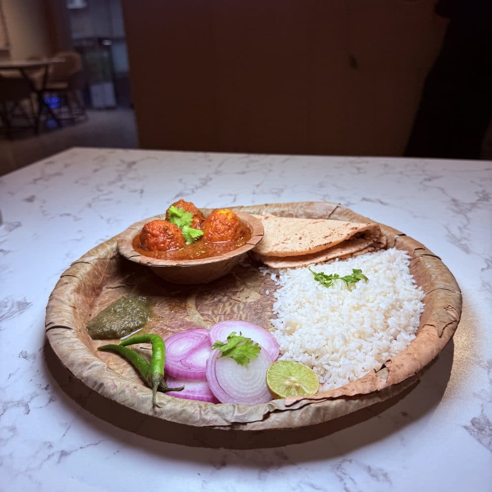 Pattal Paneer, served on a leaf pattal